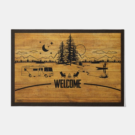 Camping Lovers Mat, Campervan Decor ドアマット (正面)