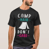 Camping Mama Camper Camp Hair gift Tシャツ (正面)
