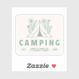 Camping mama mom summer camp mother aesthetic シール
