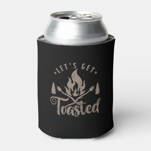 Camping Marshmallow "Let`s get Toasted" 缶クーラー (缶正面)