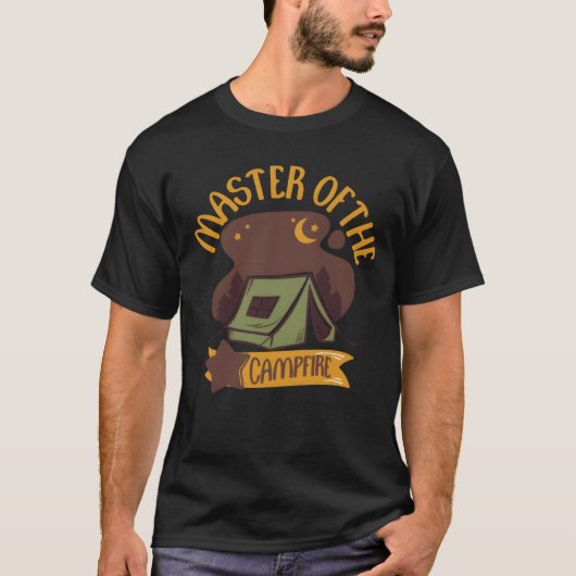 Camping Master Ofhe Campfire Dad Camper Dad Summ f Tシャツ (正面)