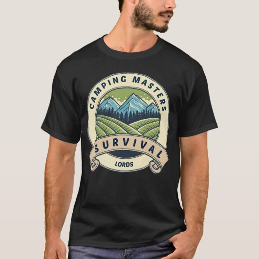 Camping Masters Survival Lords vintage Tシャツ (正面)
