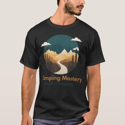 Camping Mastery Survival Symphony family Tシャツ (正面)