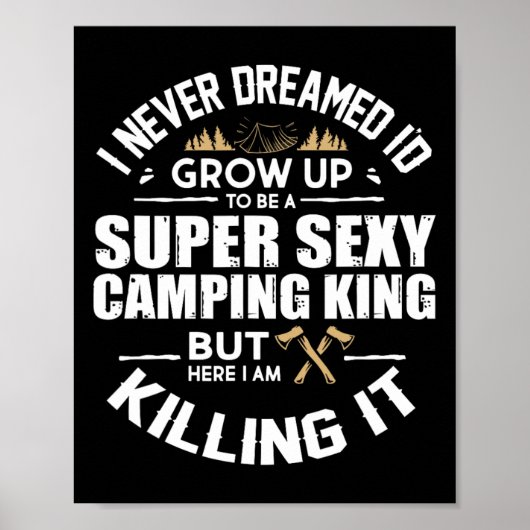 Camping Men Camper Rv Camping Vacation Camping Dad ポスター (正面)