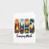 Camping Mode Campfire Tent Van Sunset Serenity  カード (正面)