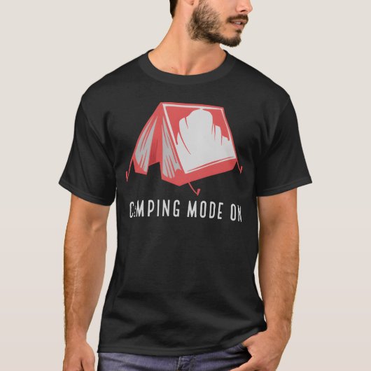 Camping Mode On girl Tシャツ (正面)