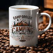 Camping Mode, Retro Typography Camping Symbols コーヒーマグカップ