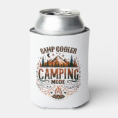 Camping Mode, Retro Typography Camping Symbols 缶クーラー (缶正面)