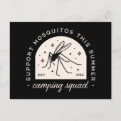 Camping mosquito funny camp squad sarcastic quotes ポストカード (正面)
