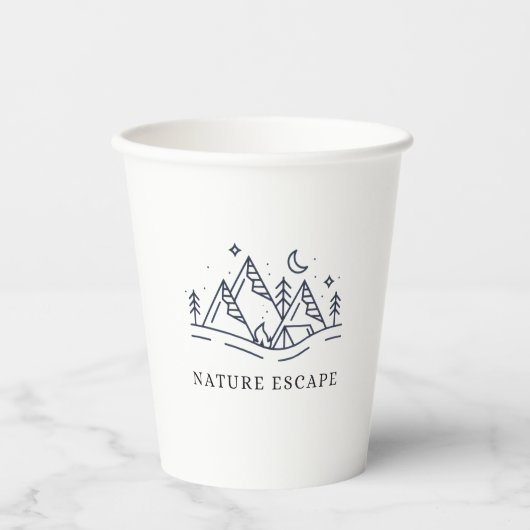 Camping Mug for Outdoor Lovers – Adventure & Natur 紙コップ (正面)