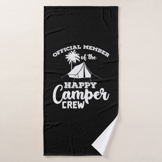Camping "Official Member of Happy Camper Crew" バスタオル (バスタオル)