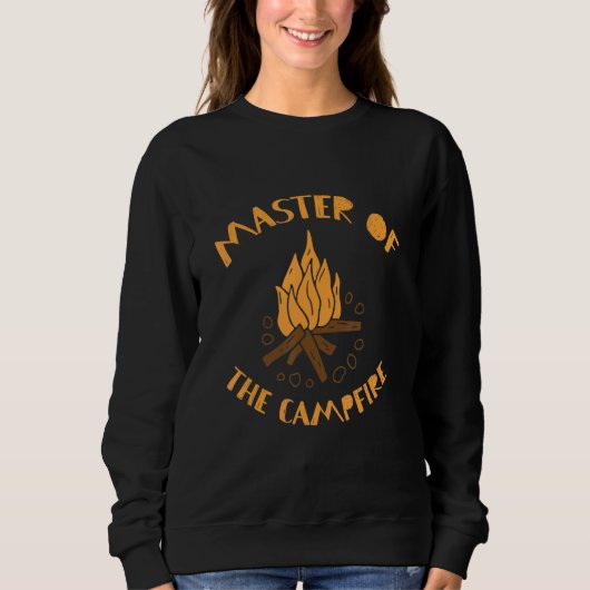 Camping Outdoor Designs Master Of The Campfire 1 スウェットシャツ (正面)