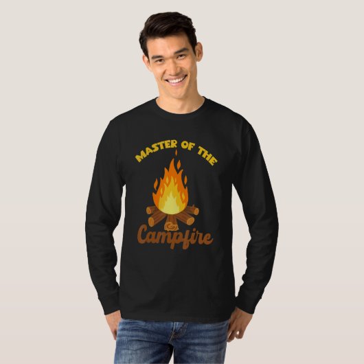 Camping Outdoor Designs Master Of The Campfire Tシャツ (正面フル)