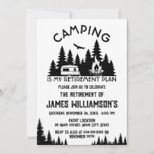 Camping Retirement Party 招待状 (正面)