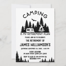 Camping Retirement Party 招待状