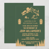 Camping Retirement party 招待状 (正面/裏面)