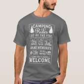 Camping Rules Camping Lover Campfire Adventure gif Tシャツ (正面)