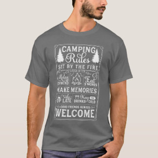 Camping Rules Camping Lover Campfire Adventure gif Tシャツ