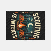 Camping Scouting Is Intents Scout Camper フリースブランケット (正面(横))