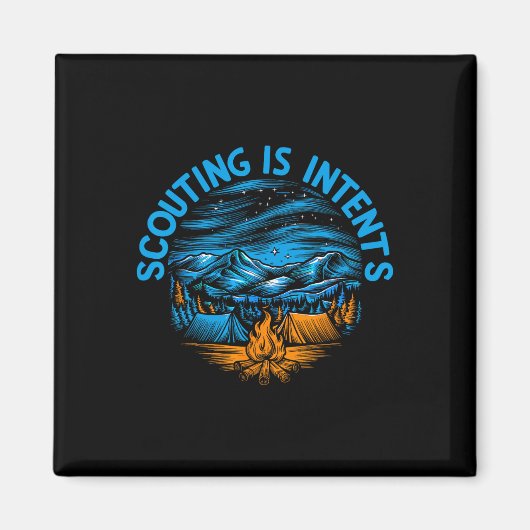 Camping Scouting Is Intents Scout Camper Camping 1 マグネット (正面)