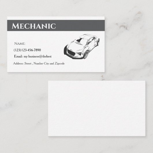 camping services editable card 名刺 (正面/裏面)