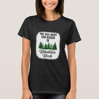 Camping She Was Born And Raised In Wishabitch Wood Tシャツ