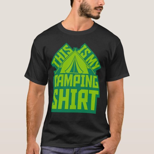 Camping shirt outr tent family tシャツ (正面)