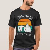 Camping Sisters Forever RV Camper With a Heart Tシャツ (正面)