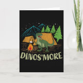 Camping S'more Dinosaur Lover Funny Dinosaur Campi カード (正面)