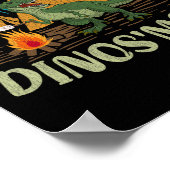 Camping S'more Dinosaur Lover Funny Dinosaur Campi ポスター (角)