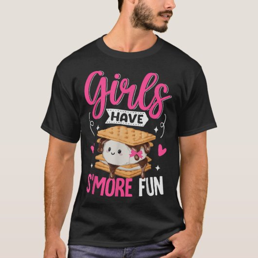 Camping Smores Girls Have S'More Kawaii Smores  Tシャツ (正面)