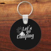 Camping Sonnenaufgang "Let`s go Camping" キーホルダー (正面)