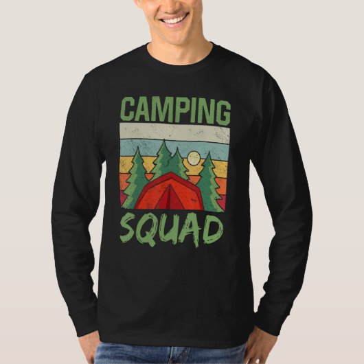 Camping Squad Camp Campfire Camper Campsite Tシャツ (正面)