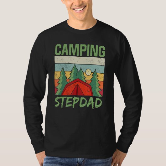 Camping Stepdad Campfire Camp Camper Campsite Tシャツ (正面)