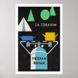 Camping Stove Propane - Matchbox Print - Czech ポスター