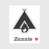 Camping Symbol シール (シート)