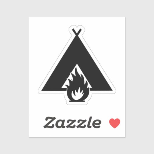 Camping Symbol シール (シート)