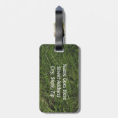 Camping theme Campfire and Compass Personalize ラゲッジタグ (裏面縦)