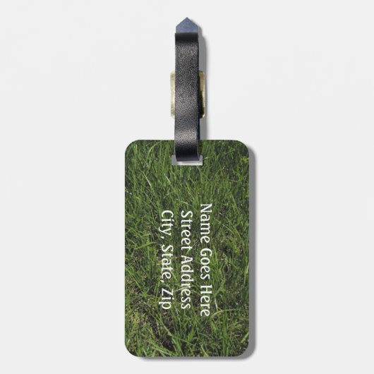 Camping theme Campfire and Compass Personalize ラゲッジタグ (裏面縦)