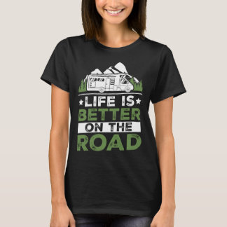 Camping Trailer On The Road Camper Tシャツ