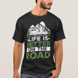 Camping Trailer On The Road Camper Tシャツ