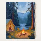 Camping Trip Forest Campfire Tent Watercolor プランナー手帳 (裏面)