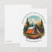 Camping Under the Stars: Tent-Themed Greeting Card サンキューカード (正面/裏面)