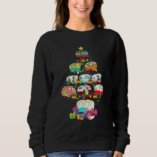 Camping Vehicle Christmas Ugly Sweater Xmas Tree 1 スウェットシャツ