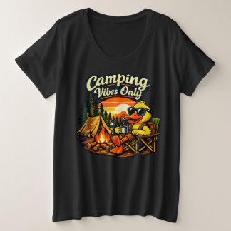Camping Vibes Only Feel Right Plus Size Tee USA プラスサイズTシャツ