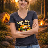 Camping Vibes Only Feels Right V-Neck Tee USA Tシャツ