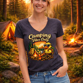 Camping Vibes Only Feels Right V-Neck Tee USA Tシャツ