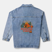 Camping Vibes Women’s Denim Jacket | Retro Outdoor デニムジャケット (裏面)
