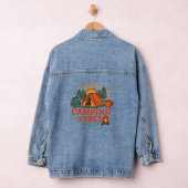 Camping Vibes Women’s Denim Jacket | Retro Outdoor デニムジャケット (ハンガー)