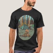 Camping Wald funny Tシャツ (正面)